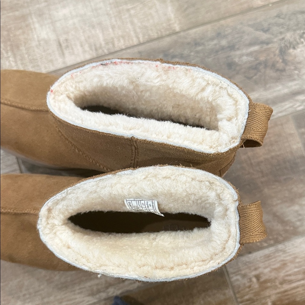 UGG Tan Women's Platform New Heights Suede Mini Boots - Picture 8 of 8
